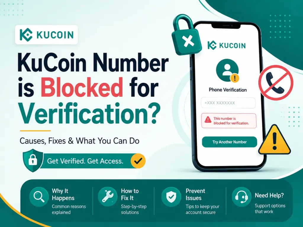 KuCoin number is blocked for verification