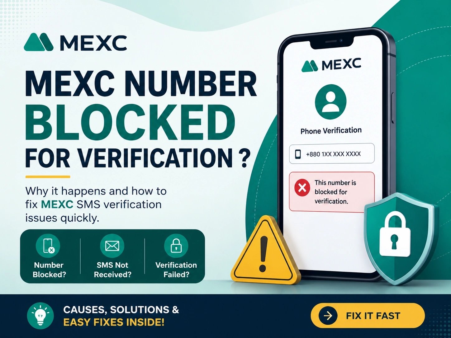 MEXC number is blocked for verification