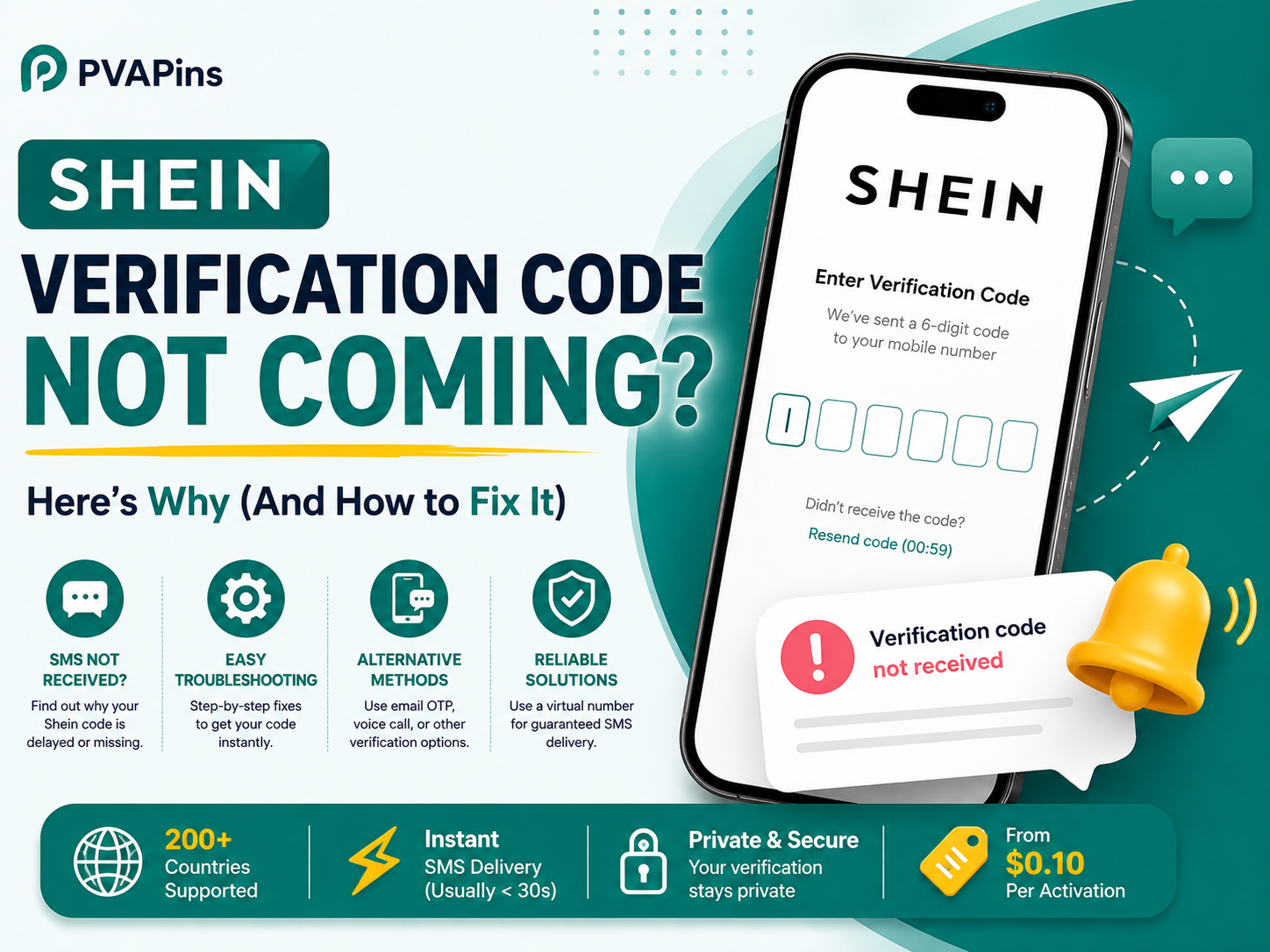 Shein Verification Code Not Coming