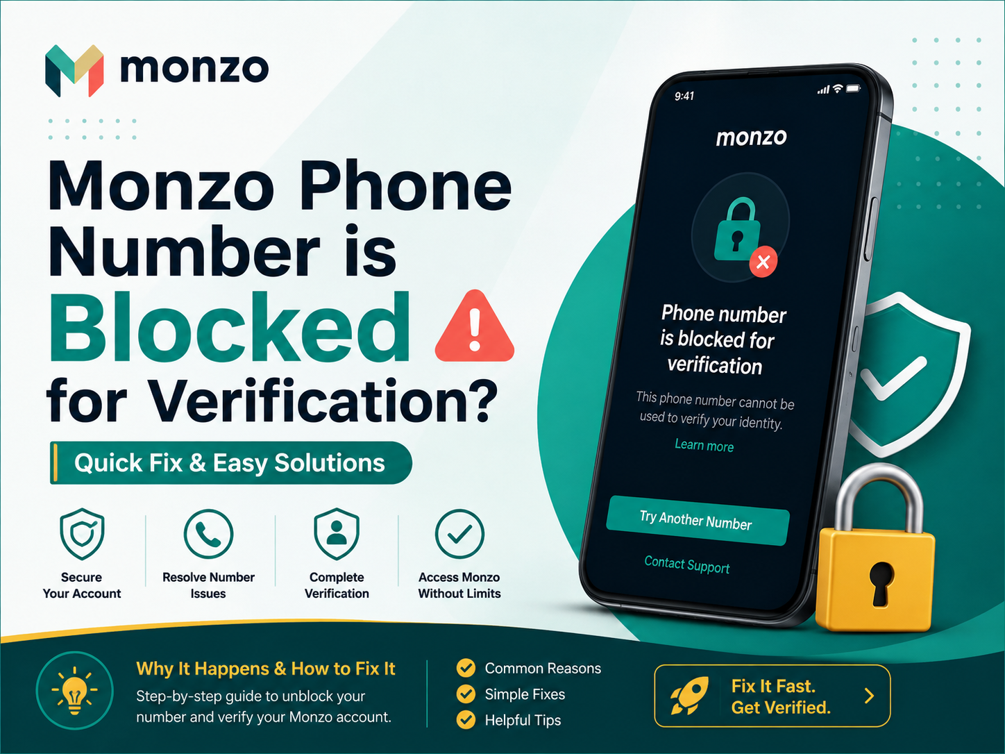 Monzo Phone Number is blocked for verification