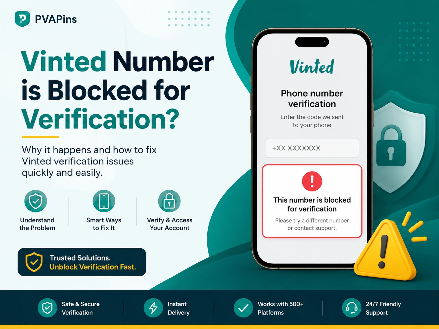 Vinted number is blocked for verification