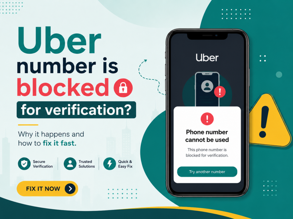 Uber number is blocked for verification