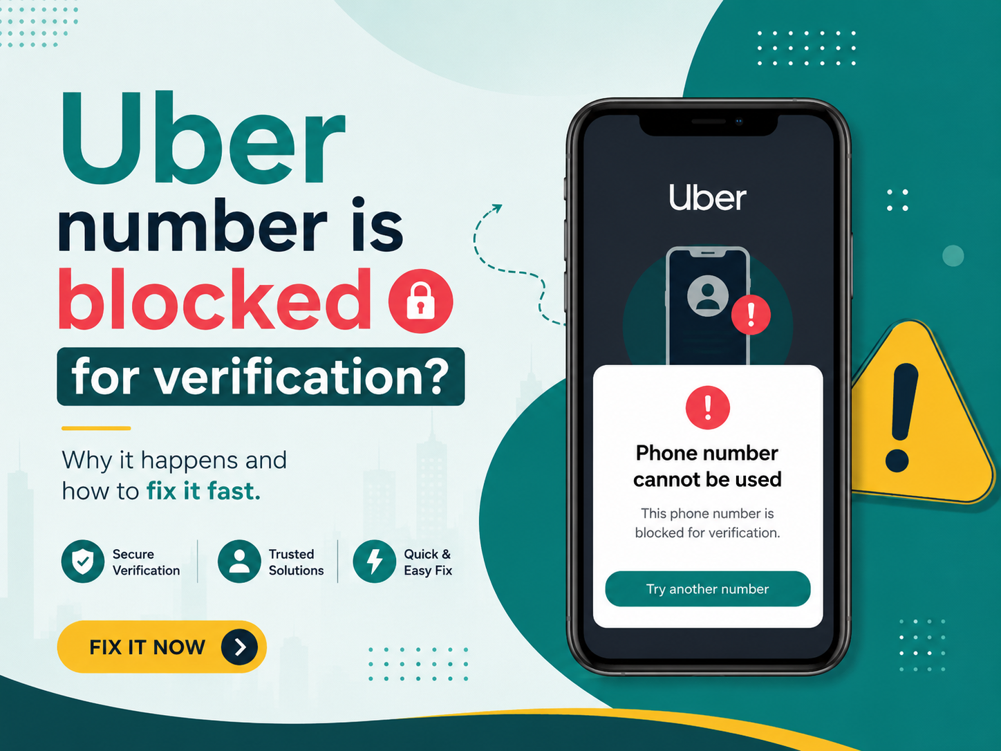 Uber number is blocked for verification