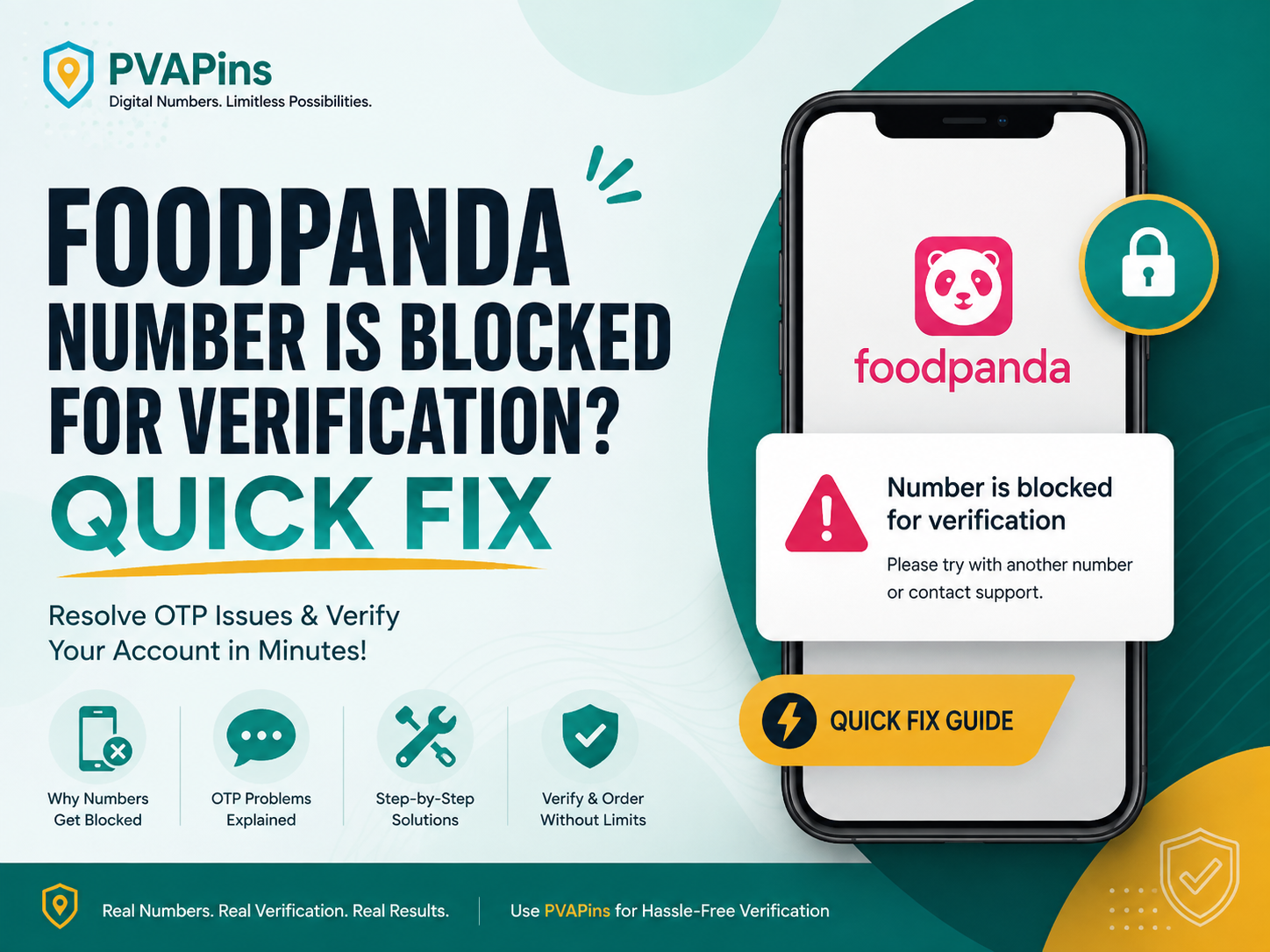 Foodpanda number is blocked for verification