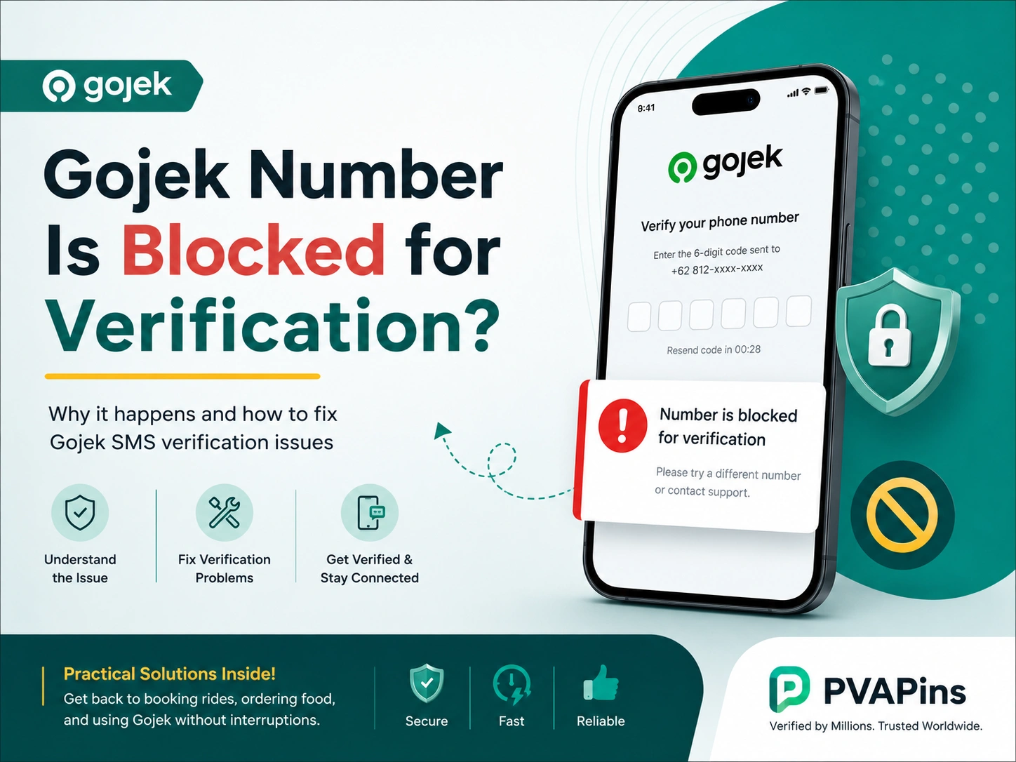 Gojek number is blocked for verification