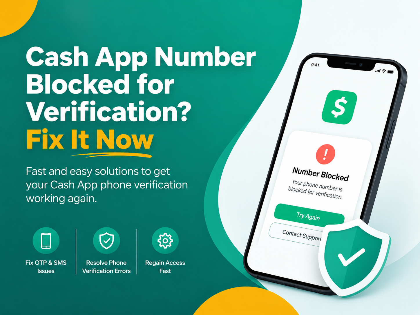 CashApp number is blocked for verification