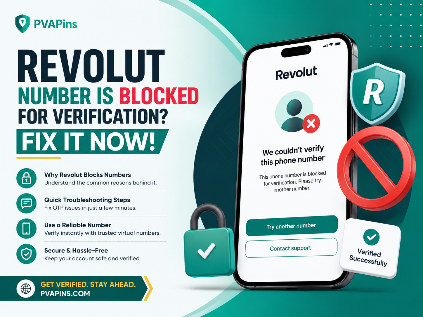 Revolut number is blocked for verification