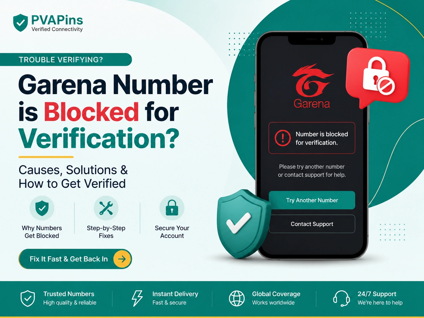 Garena number is blocked for verification
