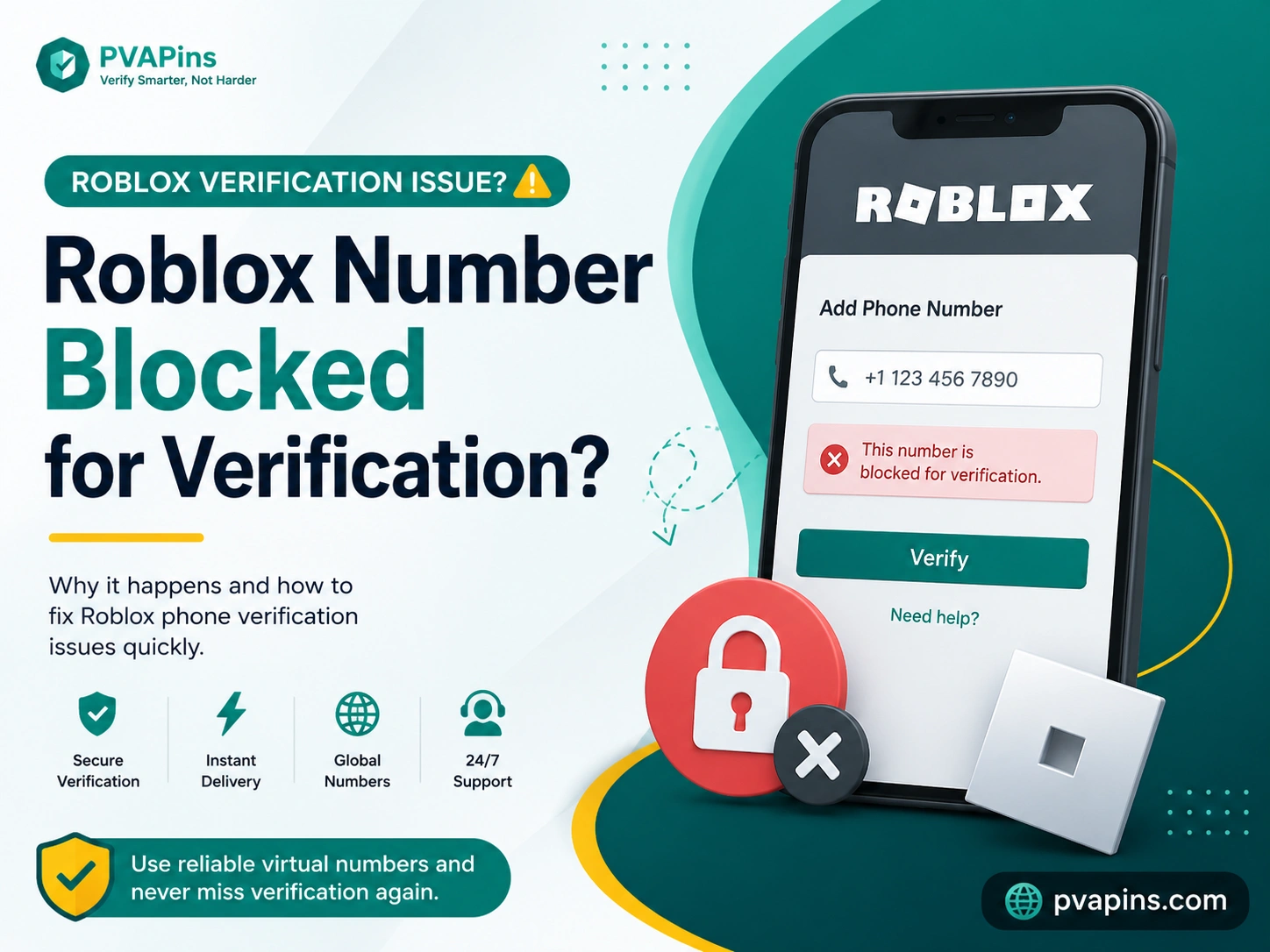 Roblox number is blocked for verification