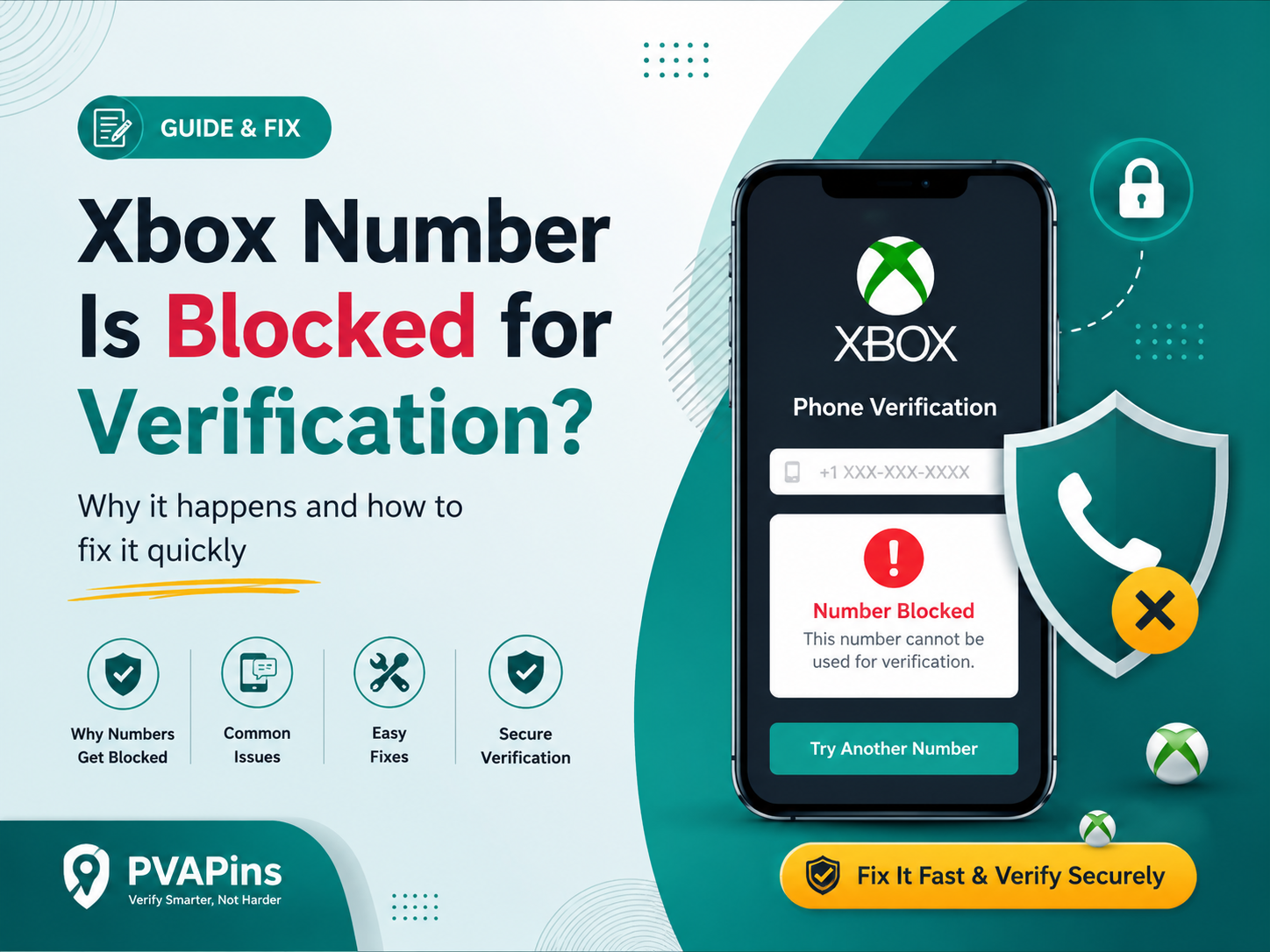 Xbox number is blocked for verification