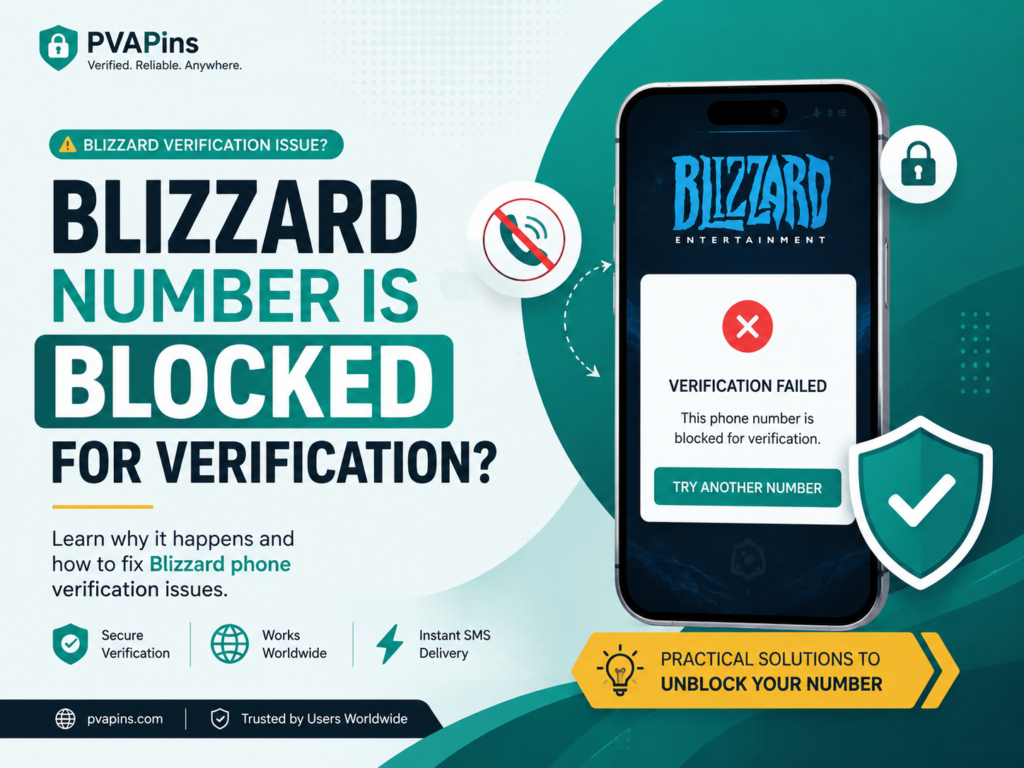 Blizzard number is blocked for verification