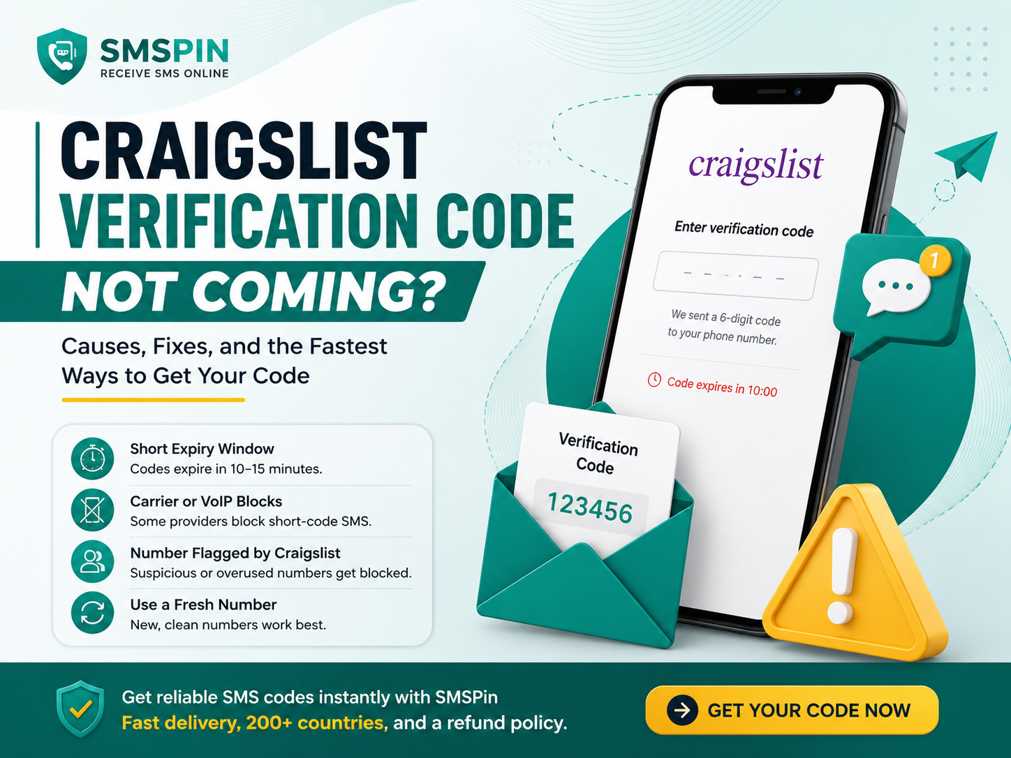 Craigslist Verification Code Not Coming