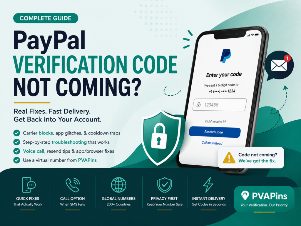 PayPal Verification Code Not Coming