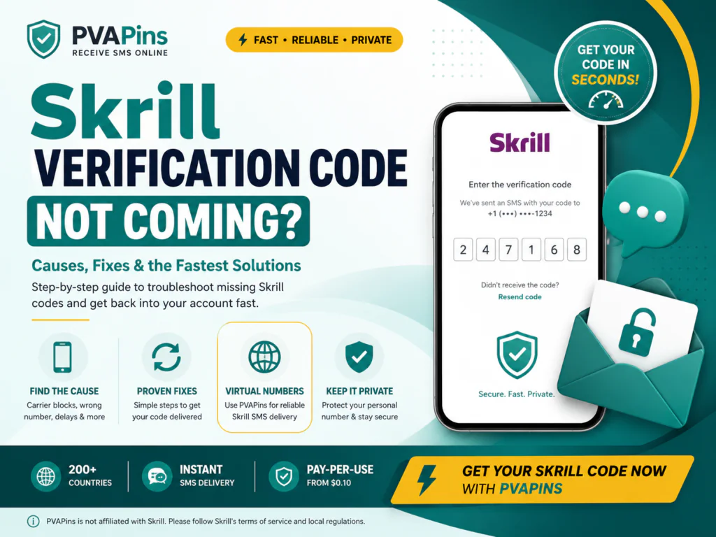 Skrill Verification Code Not Coming