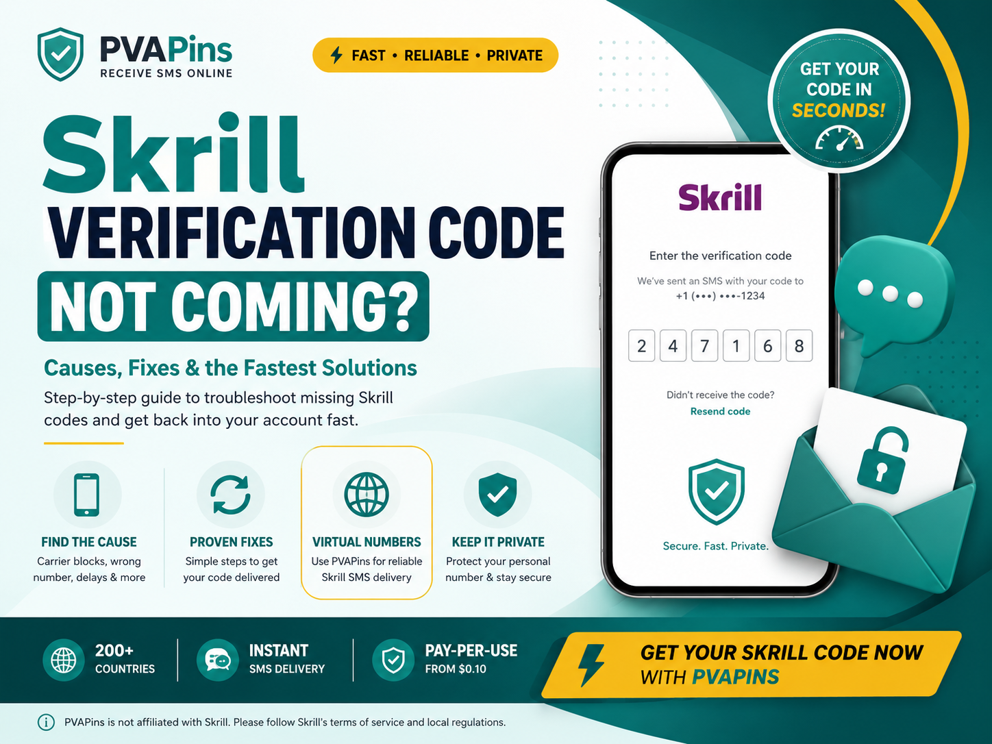 Skrill Verification Code Not Coming