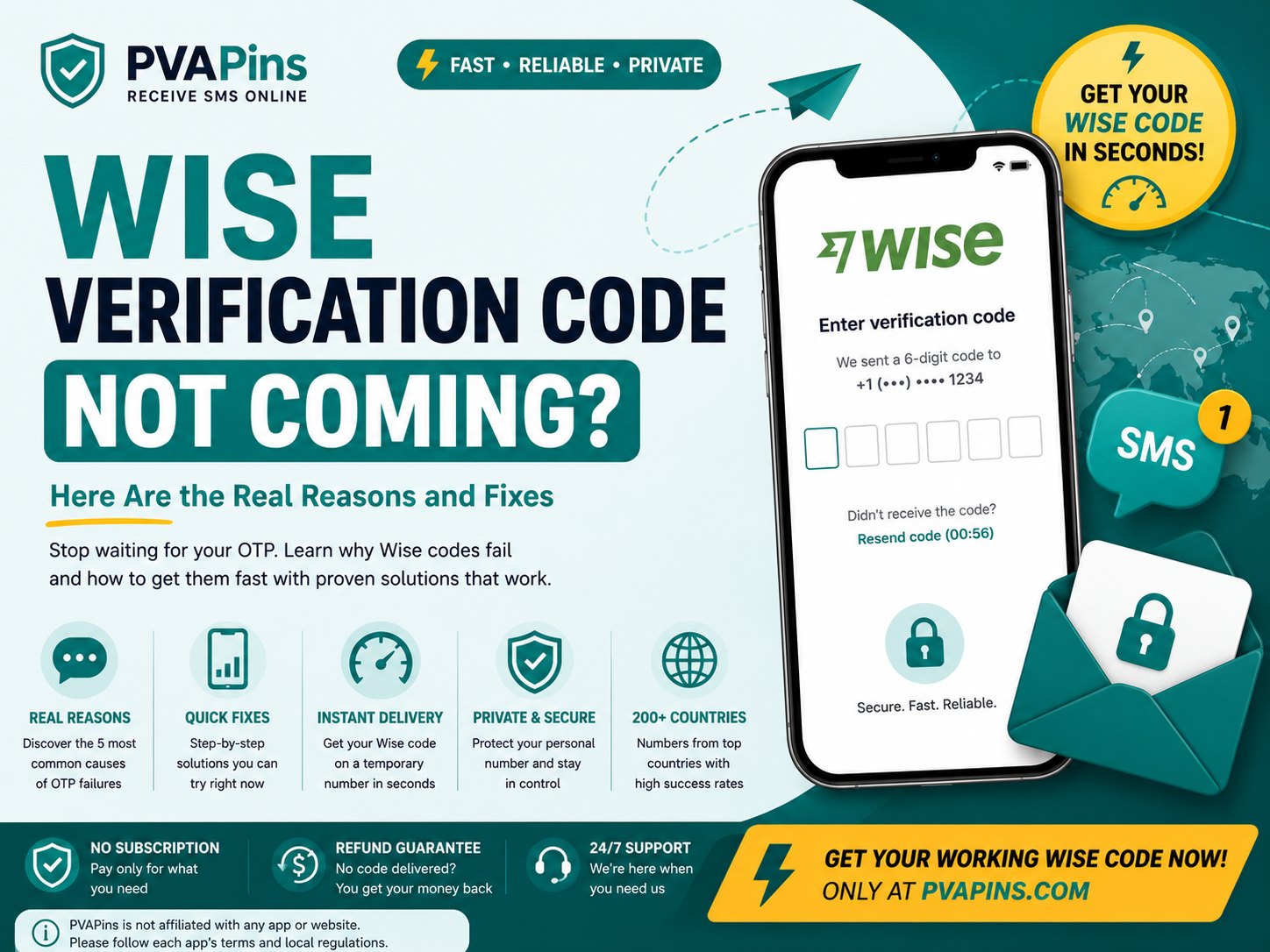 Wise Verification Code Not Coming
