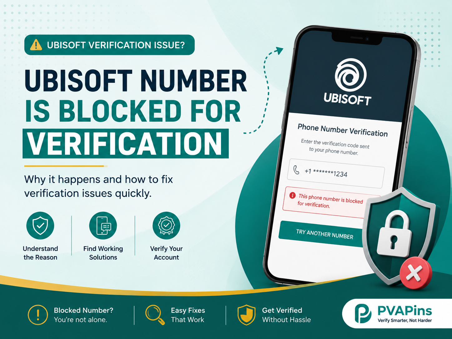 Ubisoft number is blocked for verification