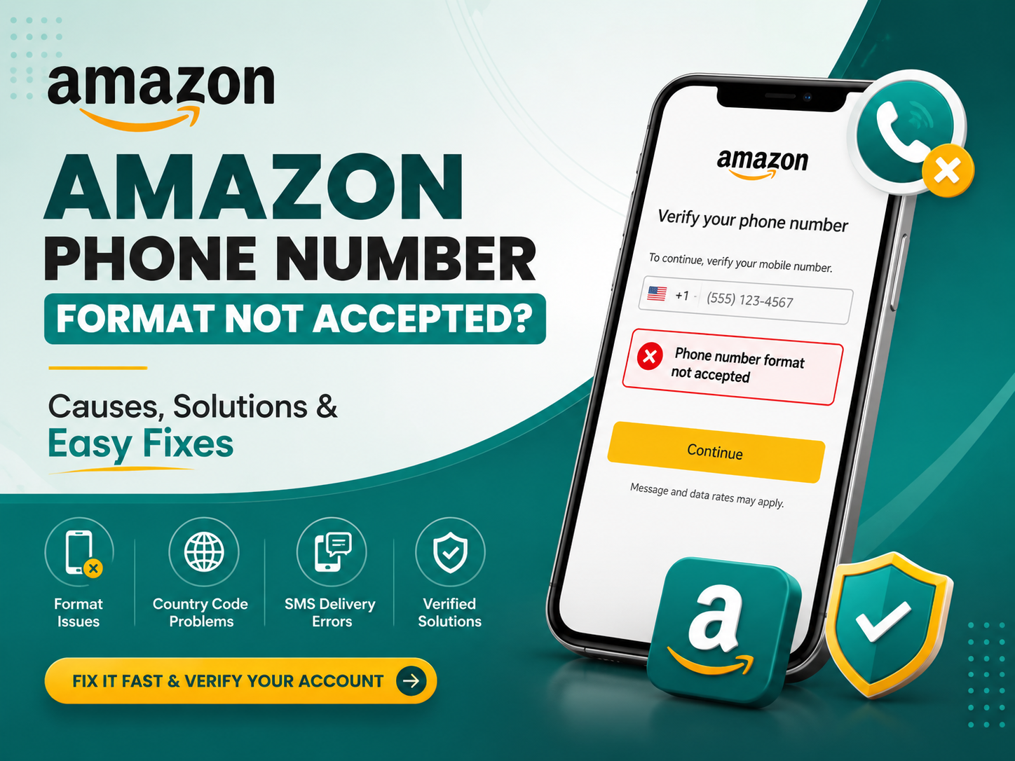 Amazon Phone Number Format Not Accepted