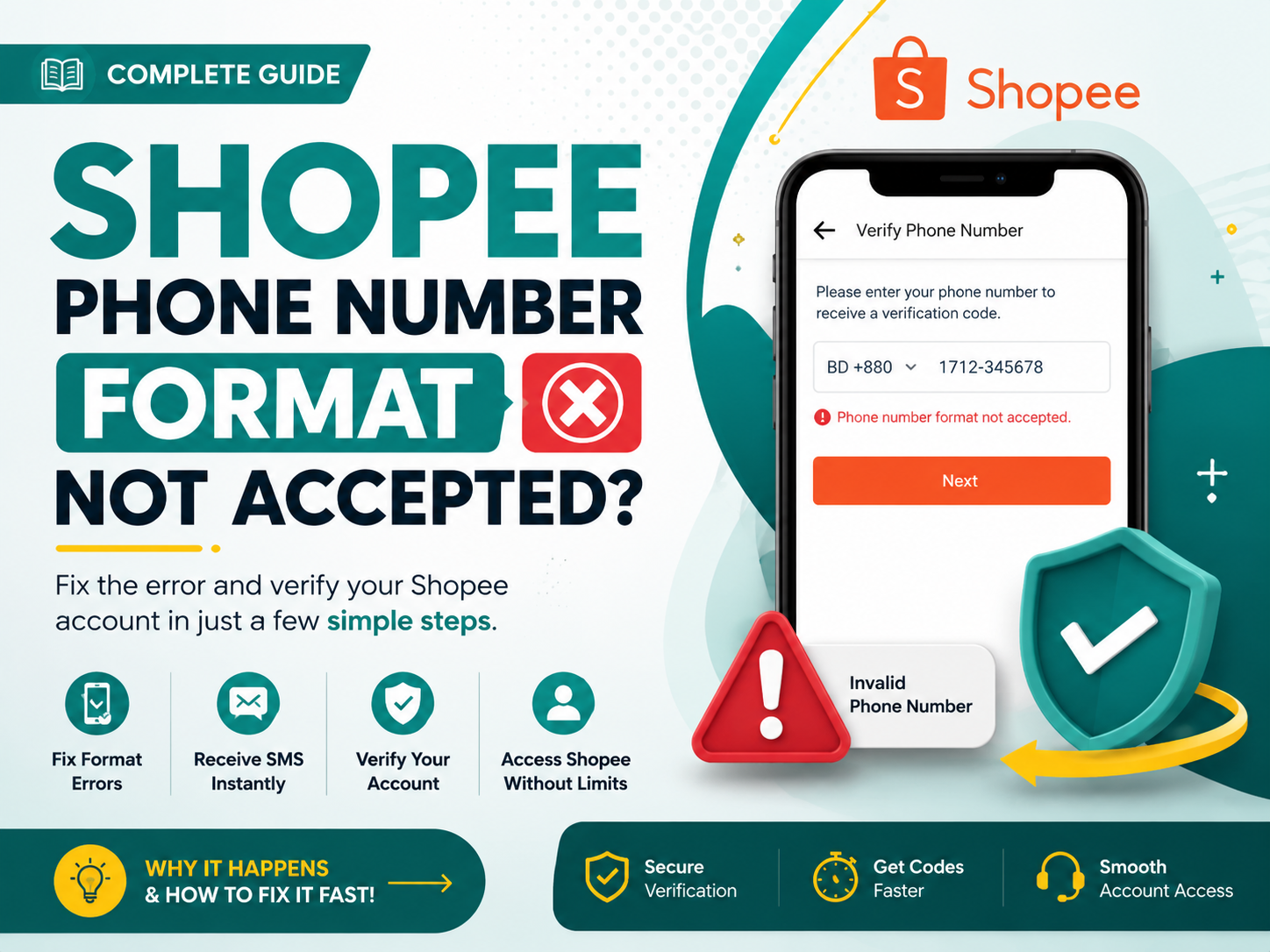 Shopee Phone Number Format Not Accepted
