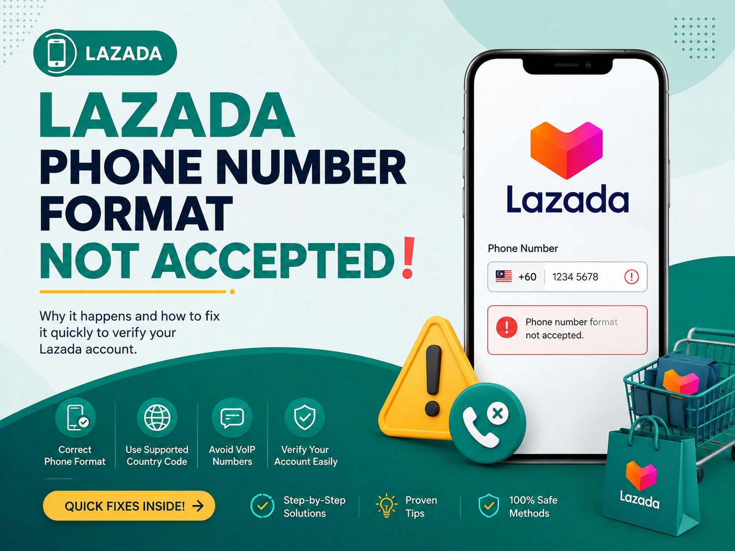 Lazada Phone Number Format Not Accepted