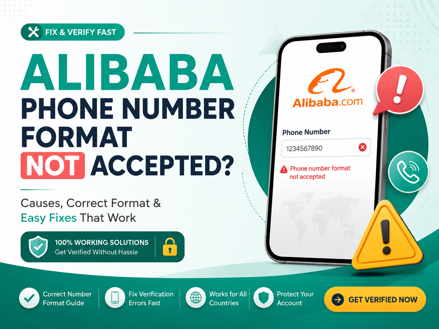 Alibaba Phone Number Format Not Accepted