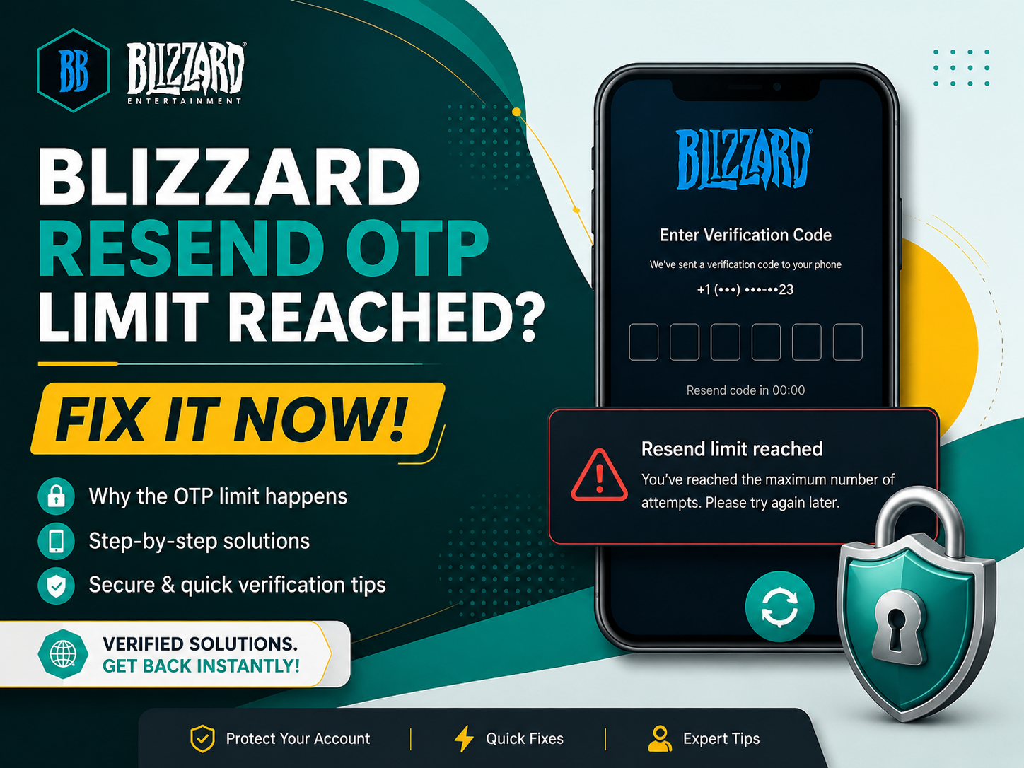 Blizzard Resend OTP Limit Reached