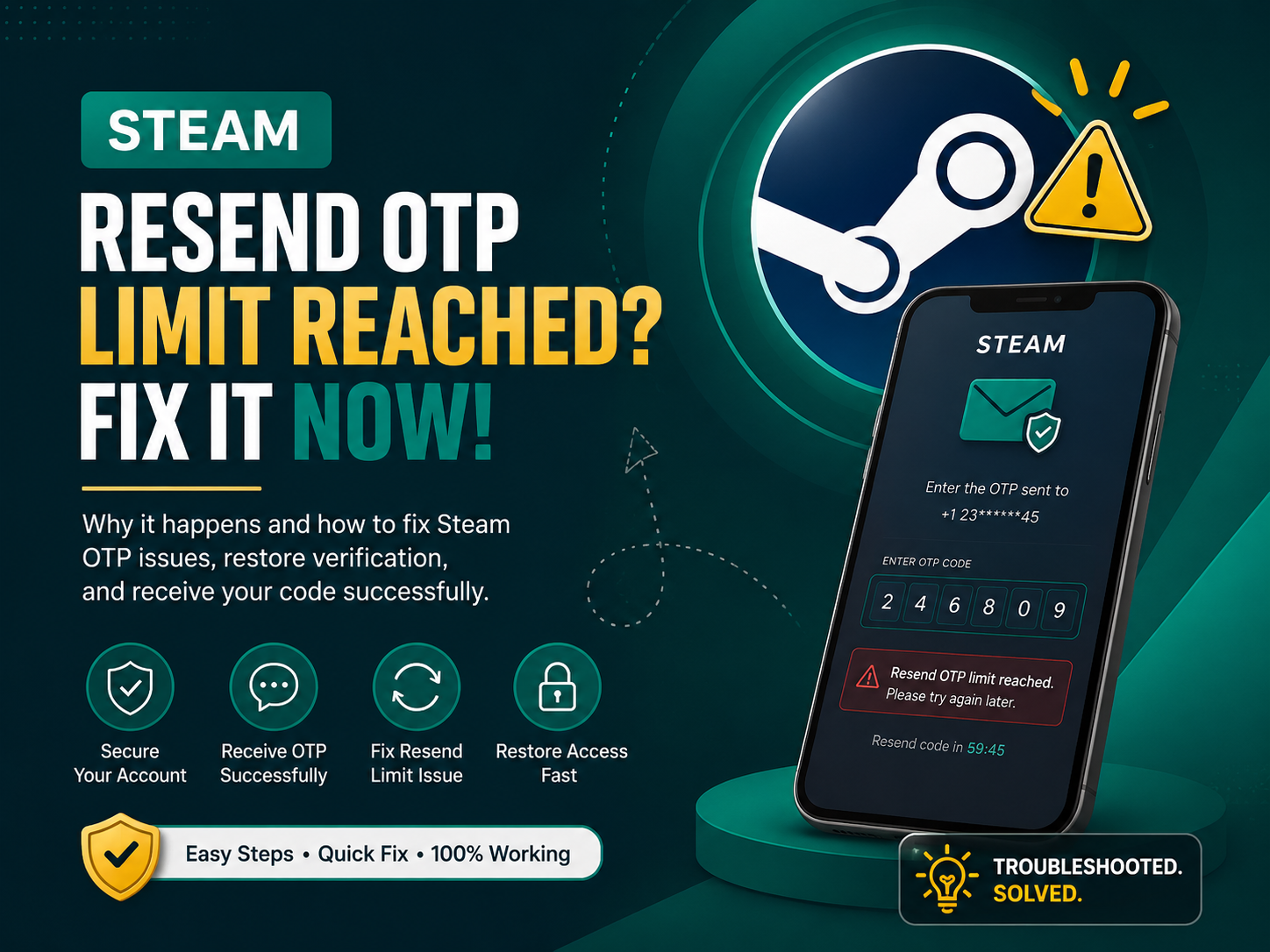 Steam Resend OTP Limit Reached
