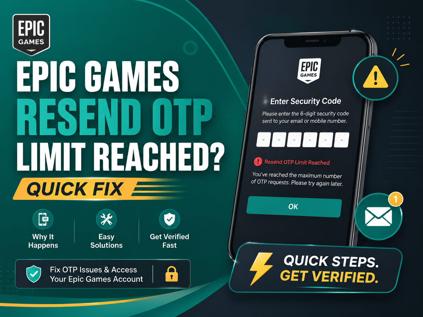 Epic Games Resend OTP Limit Reached