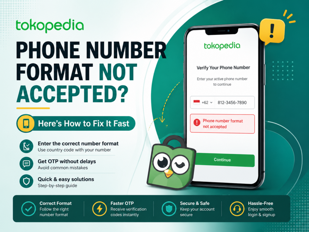 Tokopedia Phone Number Format Not Accepted
