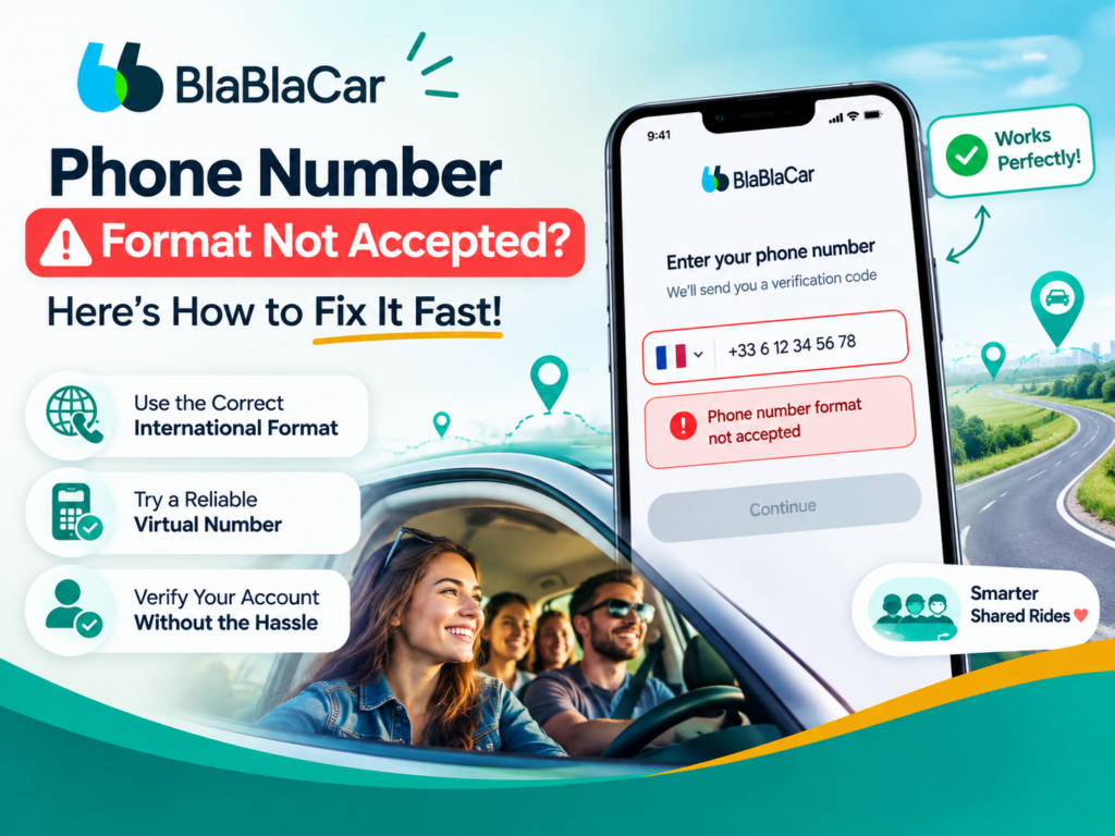 BlaBlaCar Phone Number Format Not Accepted