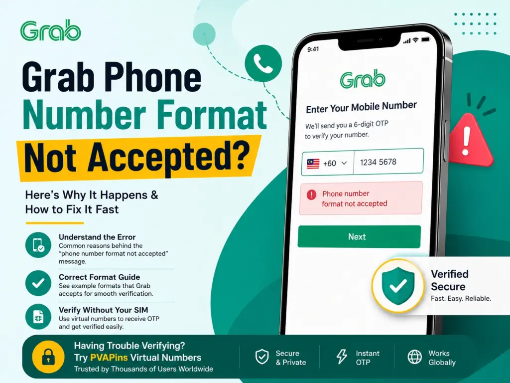 Grab phone number format not accepted