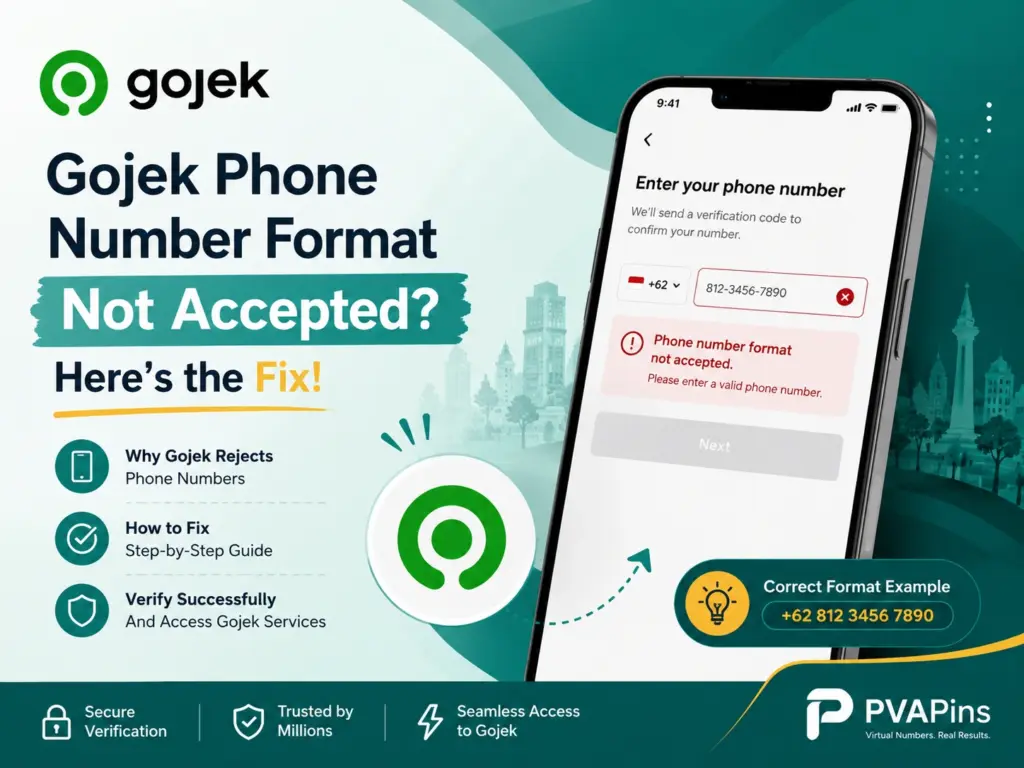 Gojek phone number format not accepted