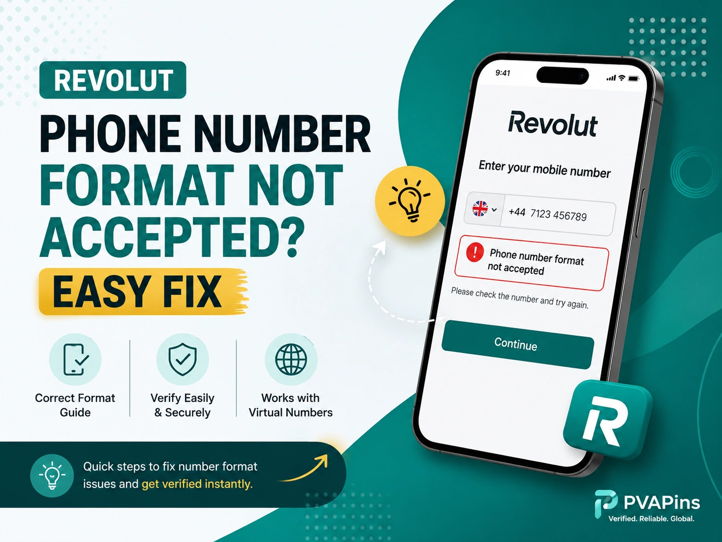 Revolut Phone Number Format Not Accepted