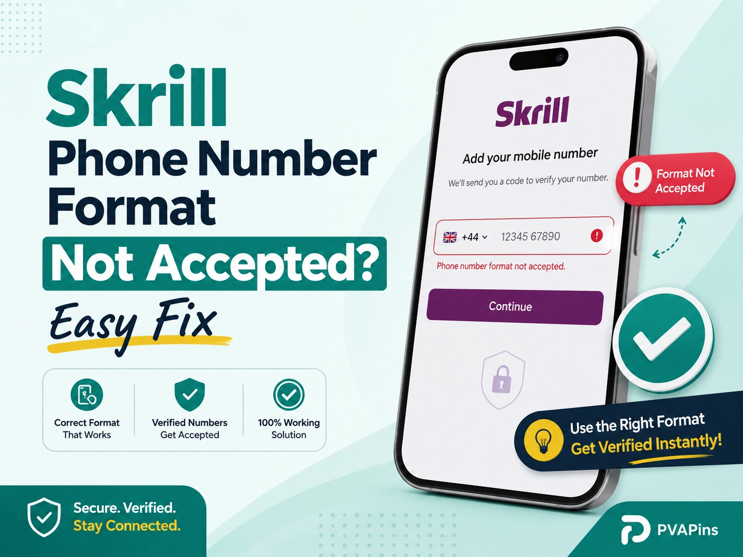 Skrill Phone Number Format Not Accepted