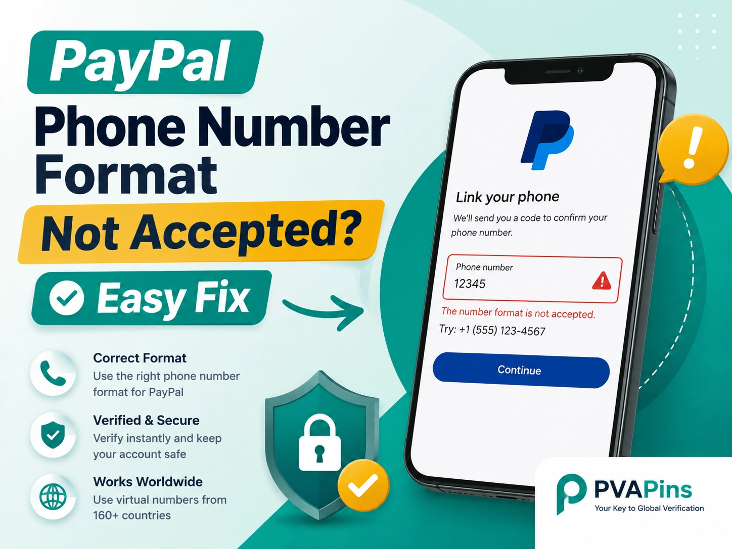 PayPal Phone Number Format Not Accepted