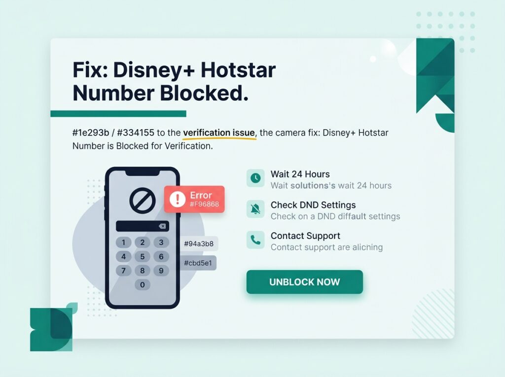 Disney+ Hotstar Number is Blocked for Verification