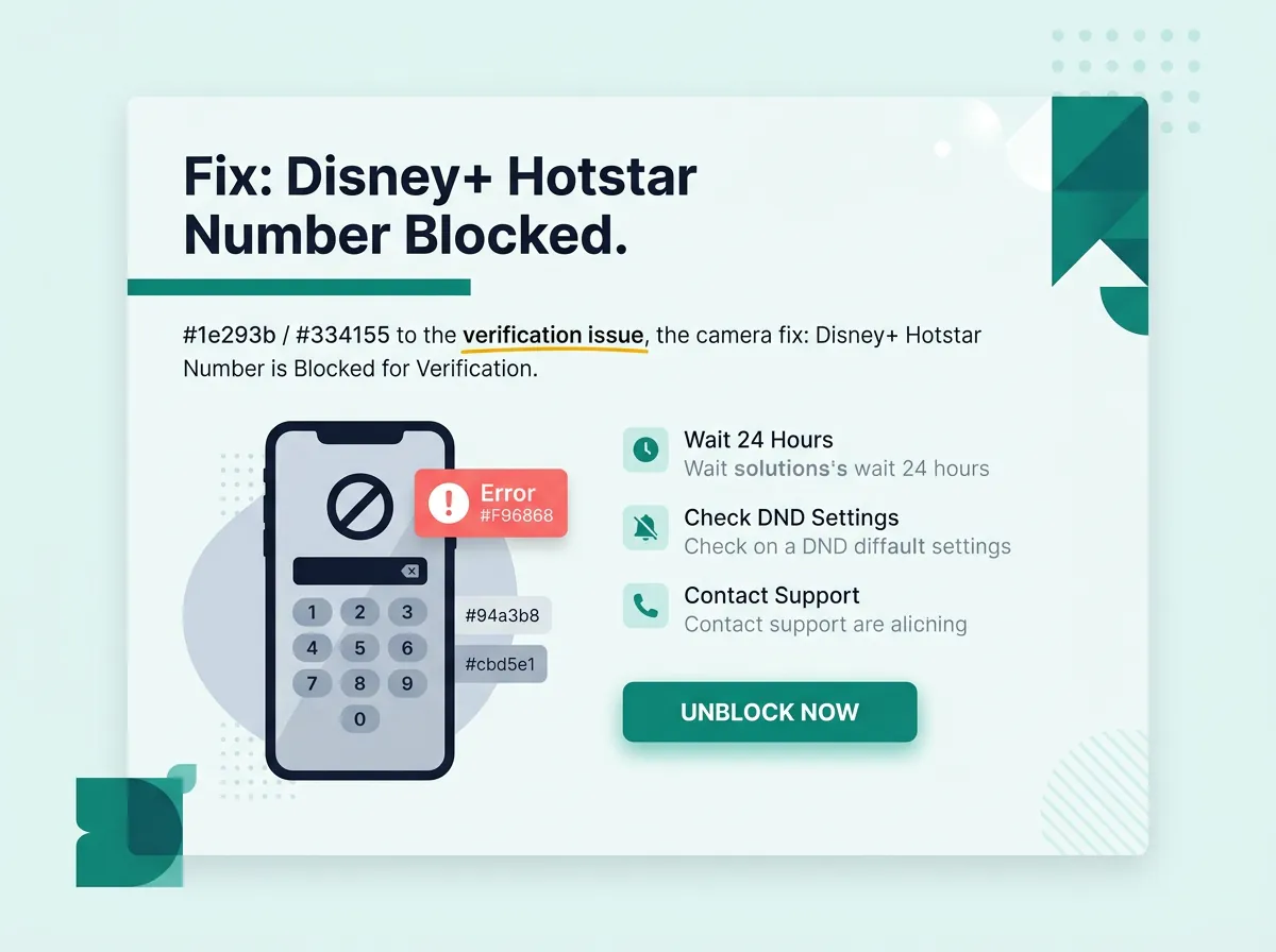 Disney+ Hotstar Number is Blocked for Verification