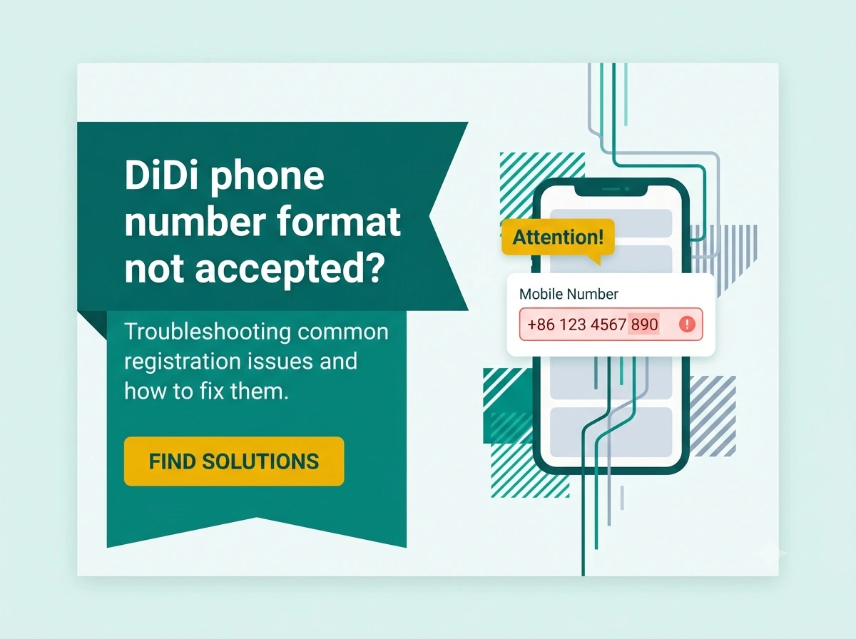 DiDi phone number format not accepted