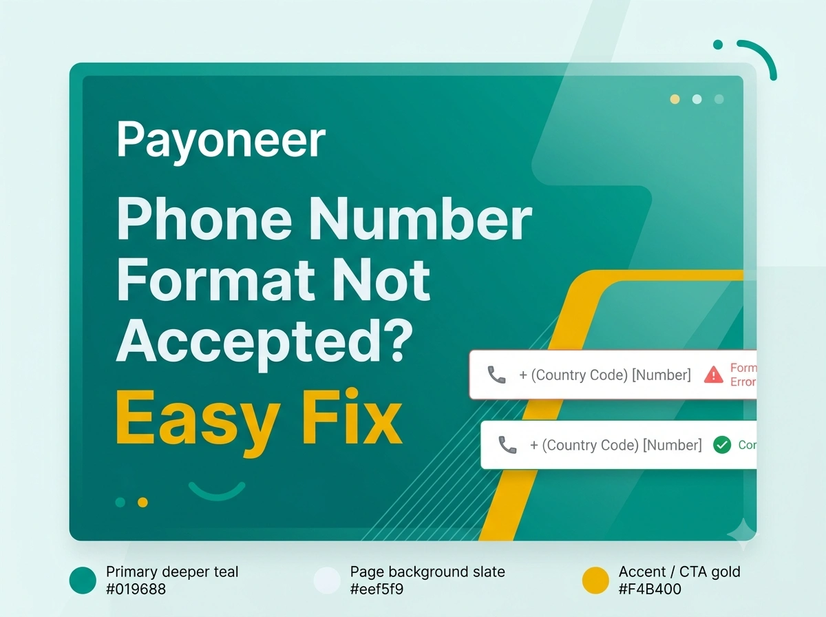 Payoneer Phone Number Format Not Accepted