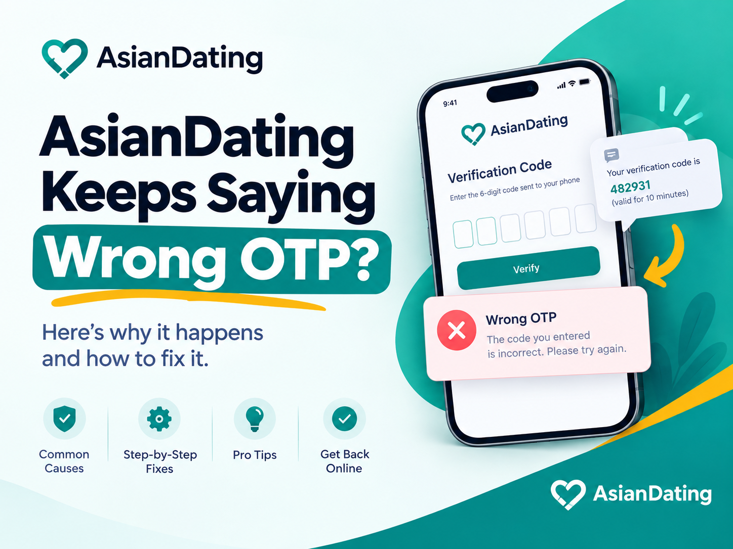 AsianDating Keeps Saying Wrong OTP
