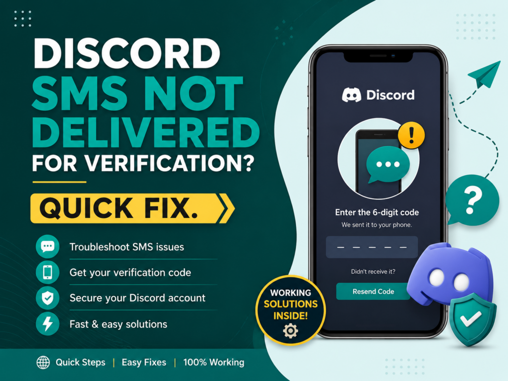 Discord SMS Not Delivered for Verification