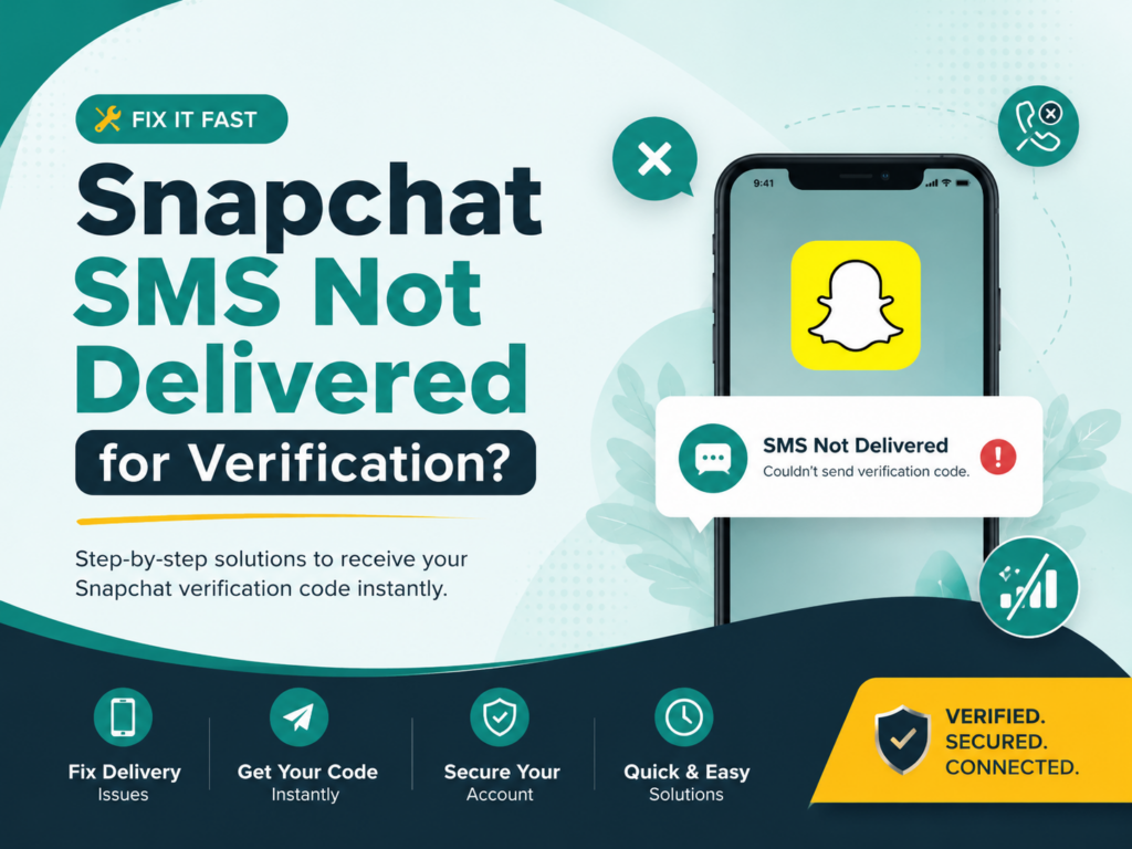 Snapchat SMS Not Delivered for Verification
