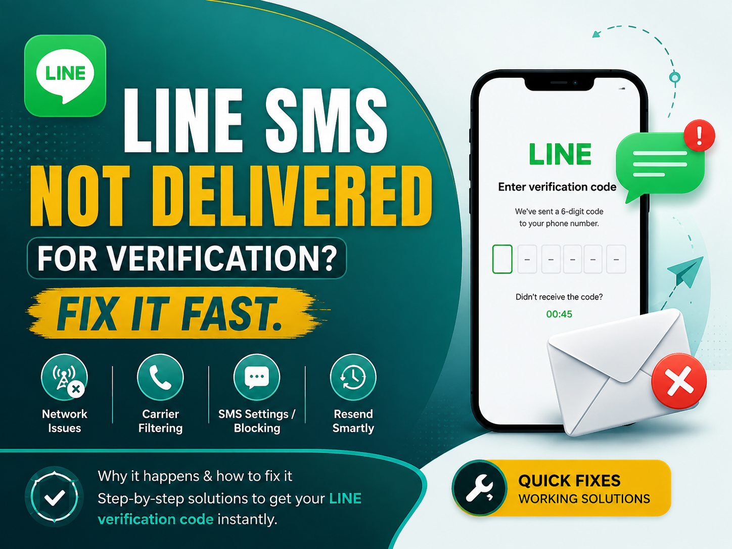LINE SMS Not Delivered for Verification