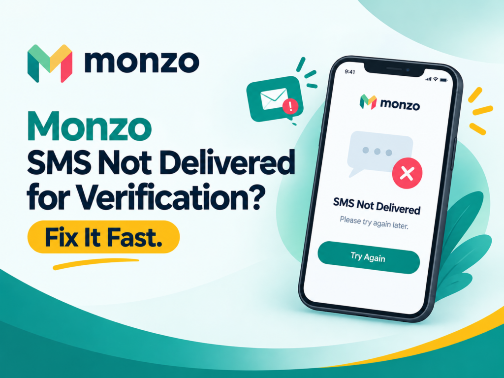 Monzo SMS not delivered for verification