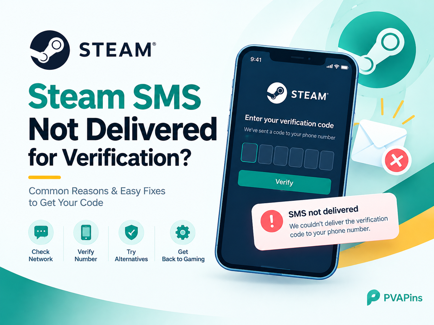 Steam SMS not delivered for verification