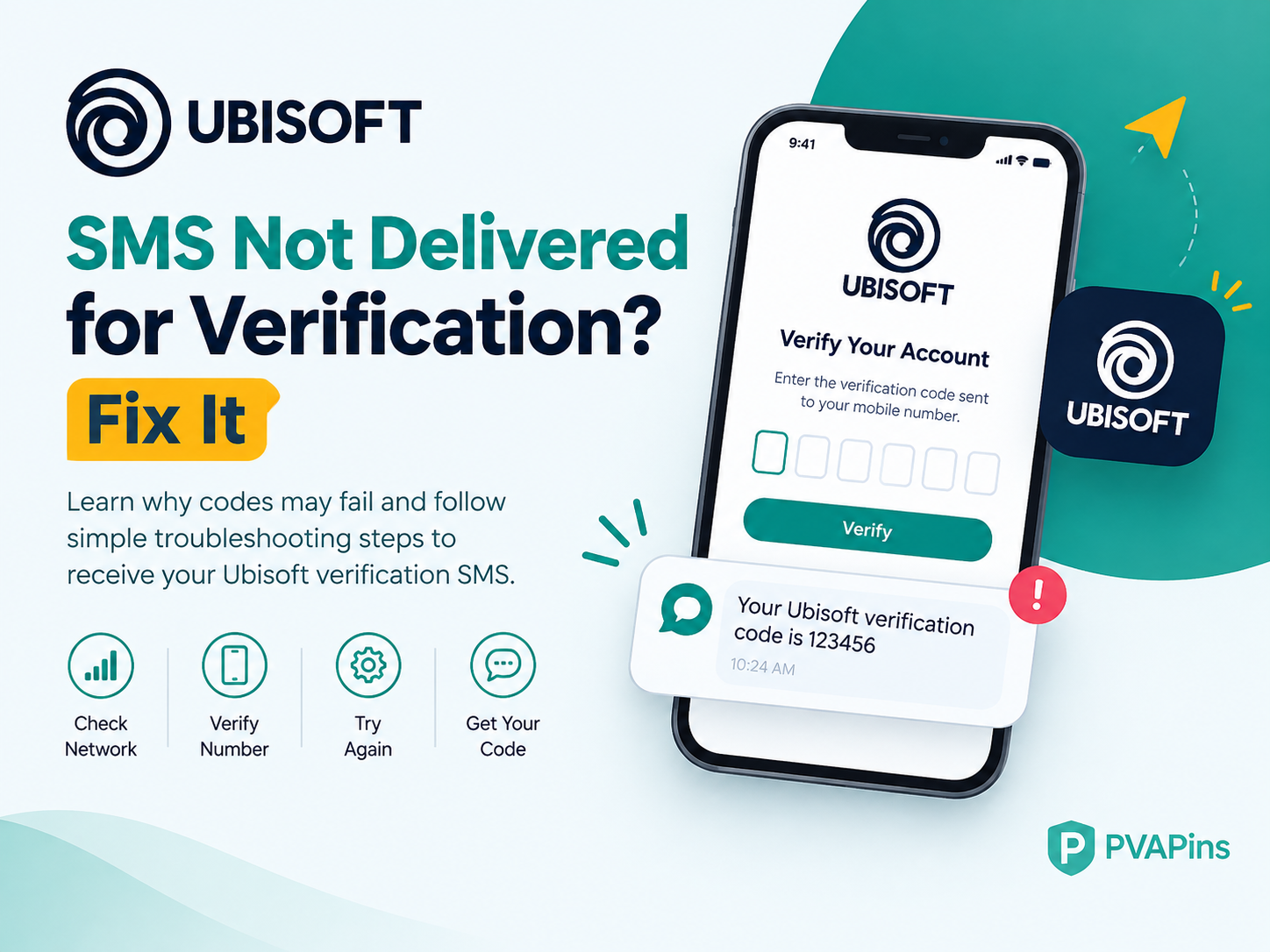 Ubisoft SMS Not Delivered for Verification