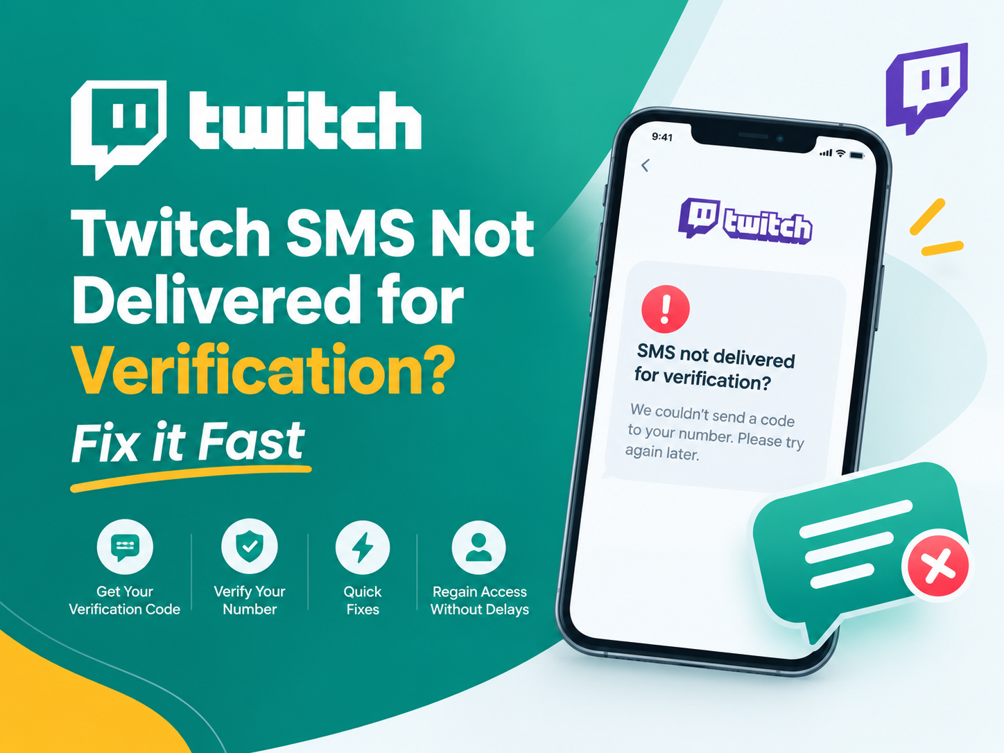 Twitch SMS not delivered for verification