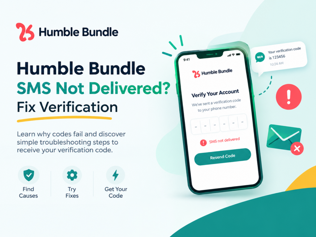 Humble Bundle SMS not delivered for verification
