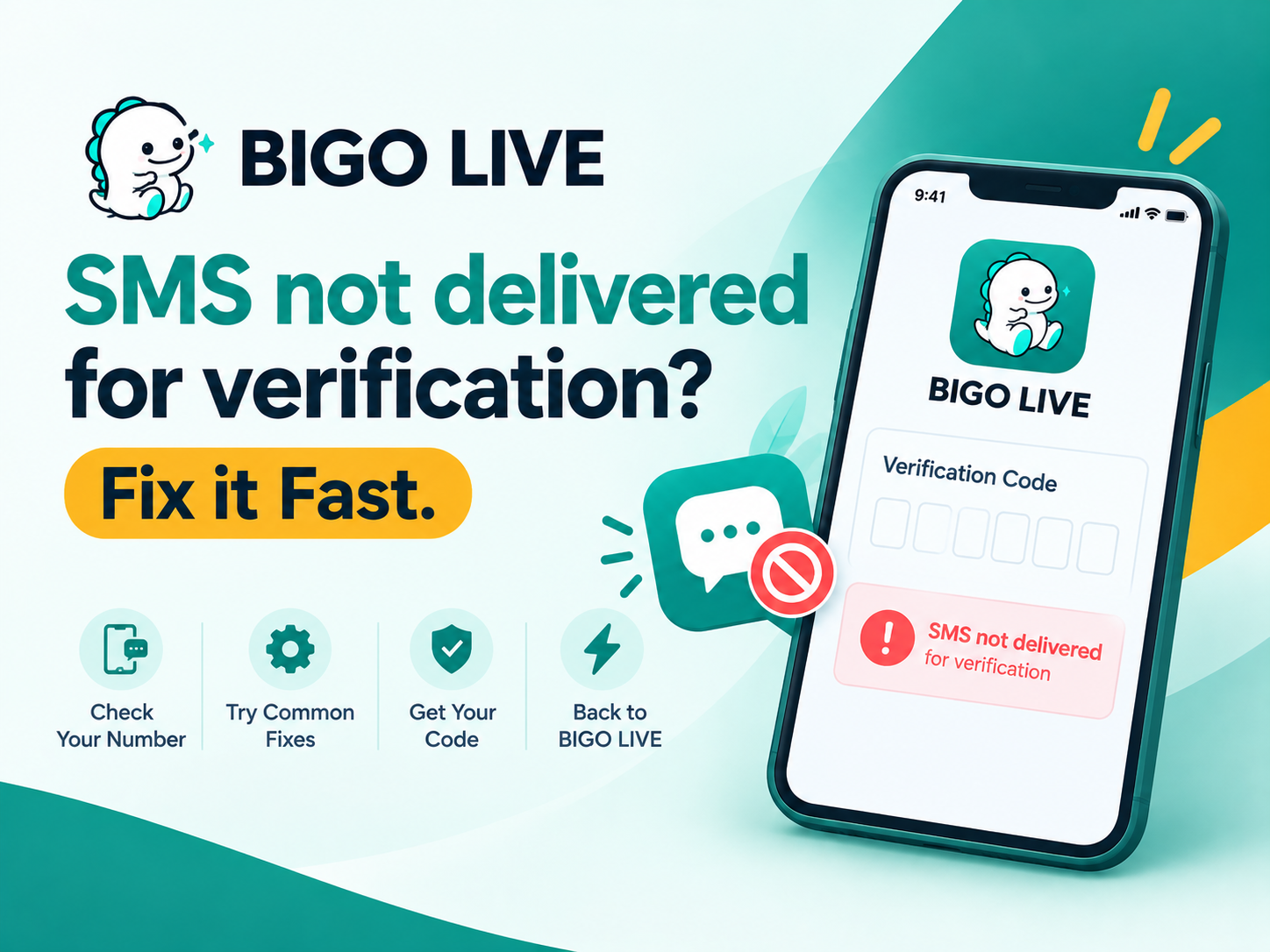 BIGOLIVE SMS not delivered for verification
