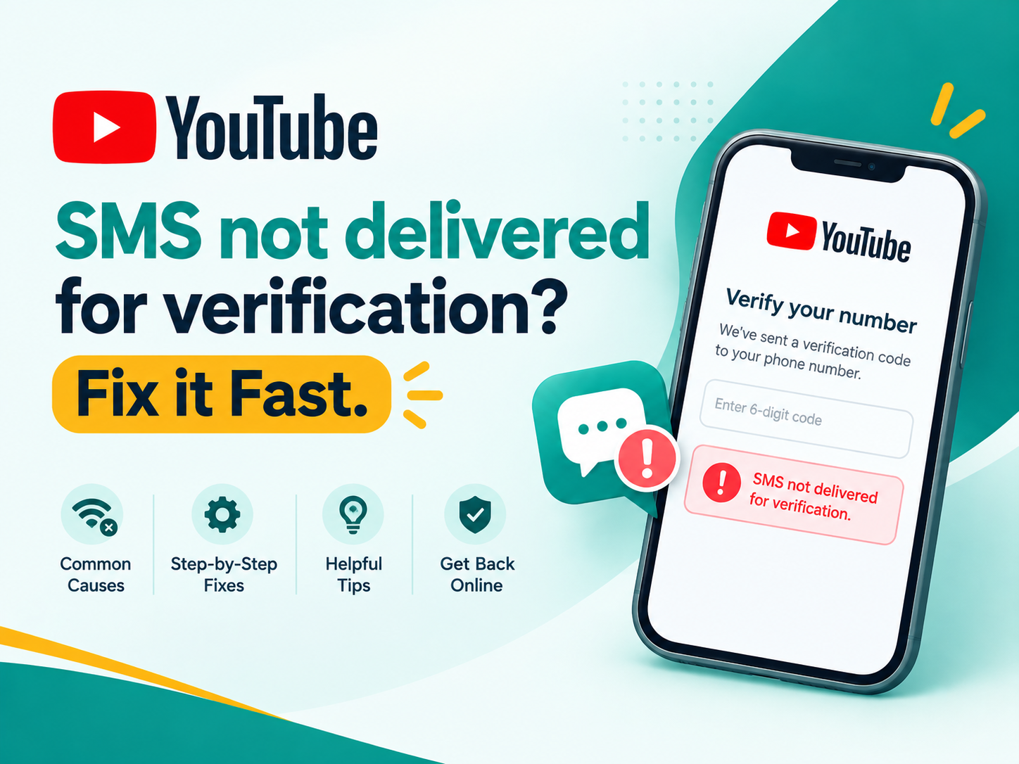 YouTube SMS not delivered for verification